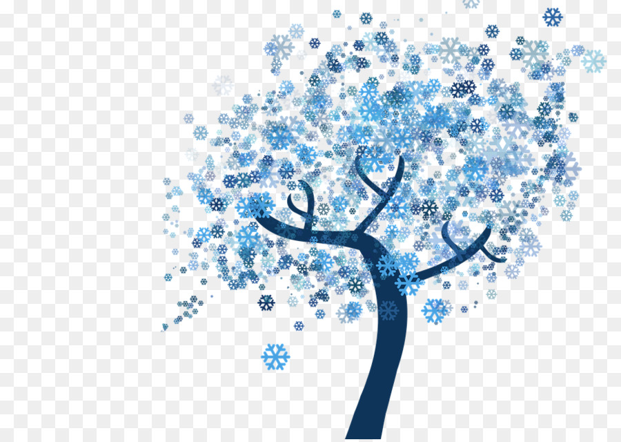 Arbol Azul，Invierno PNG