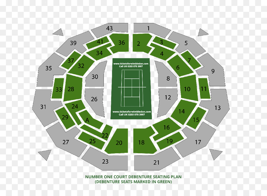 Pista Central De Wimbledon，Asientos PNG