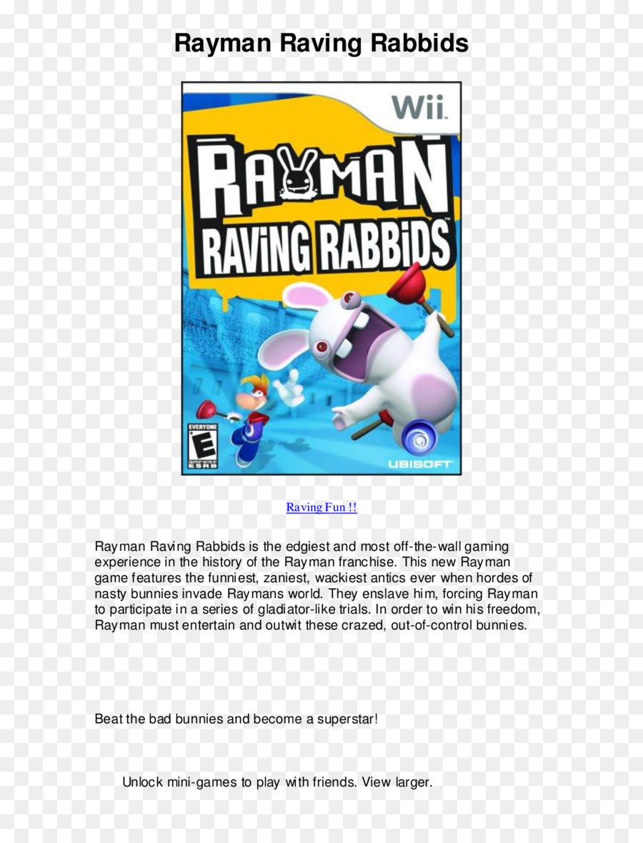 Rayman Raving Rabbids，Rayman PNG