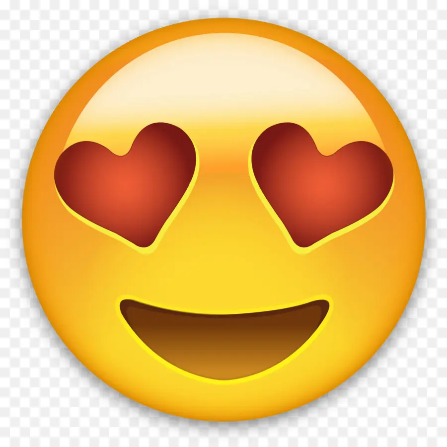 Emoji De Ojos De Corazón，Sonriente PNG