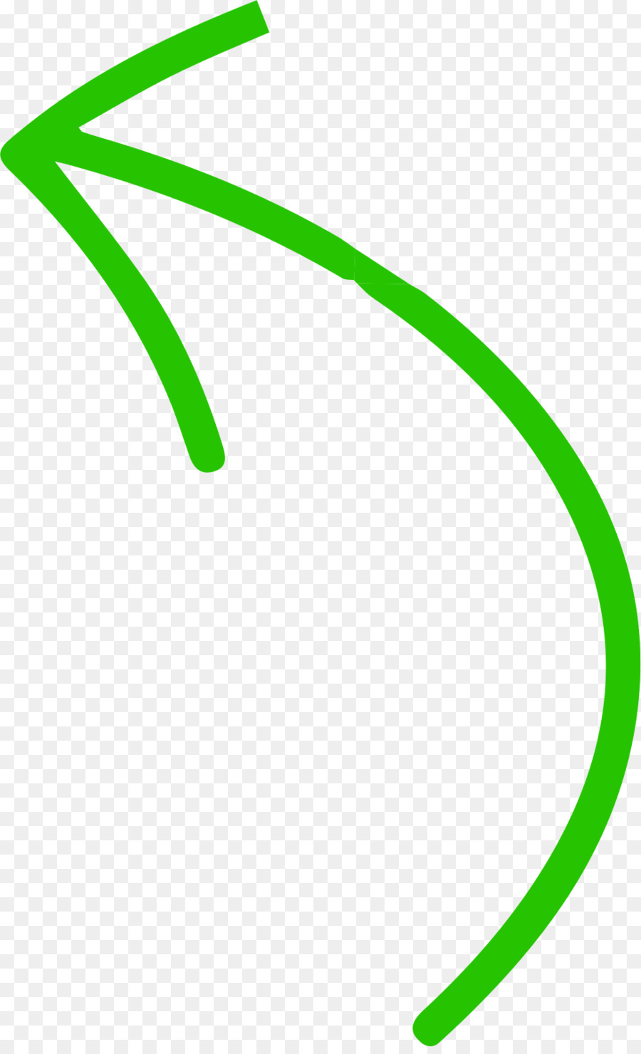 Flecha Curva Verde，Curvo PNG