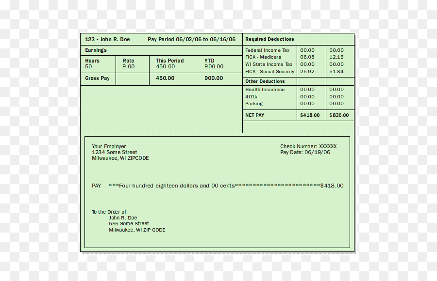 Cheque De Pago，Plantilla PNG