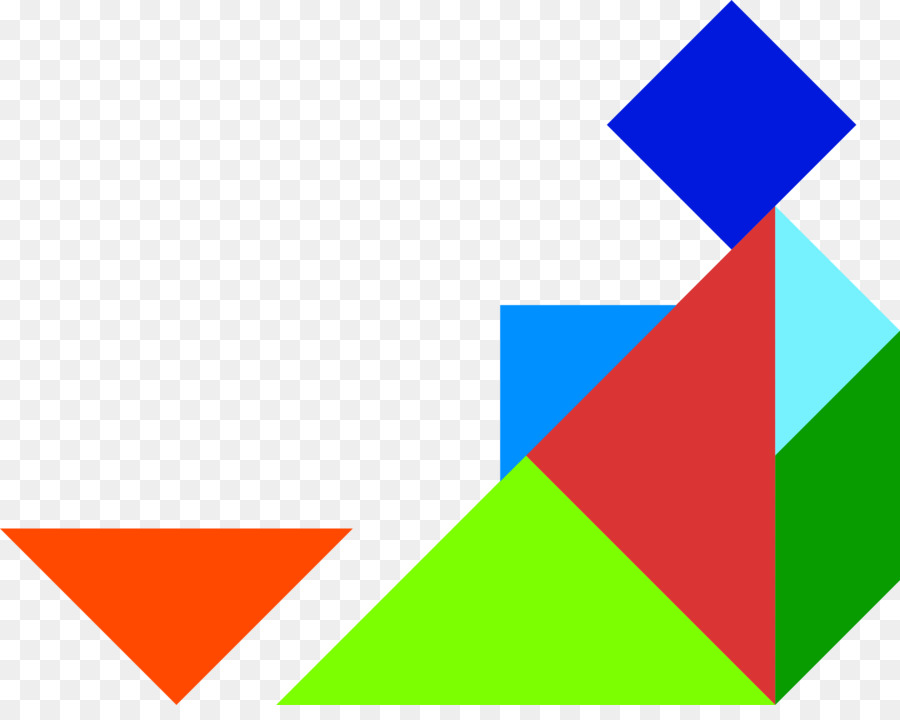 Tangram Colorido，Formas PNG