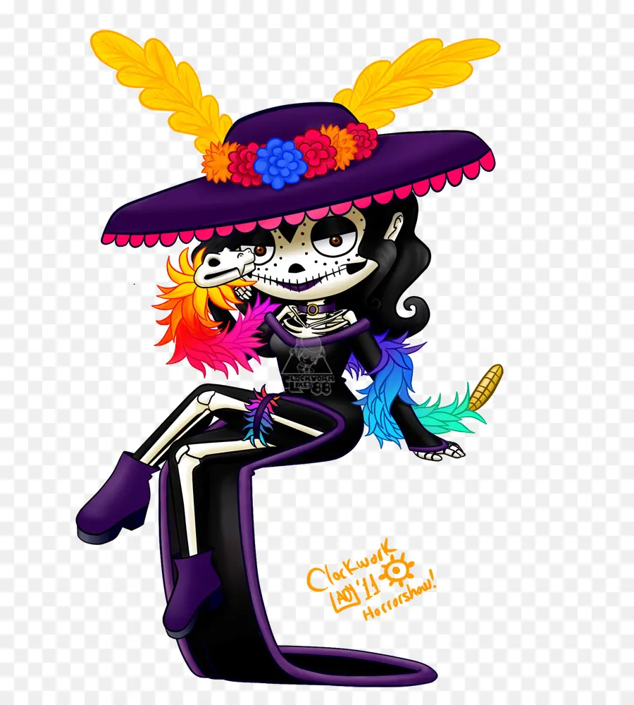 La Calavera Catrina，Dibujo PNG