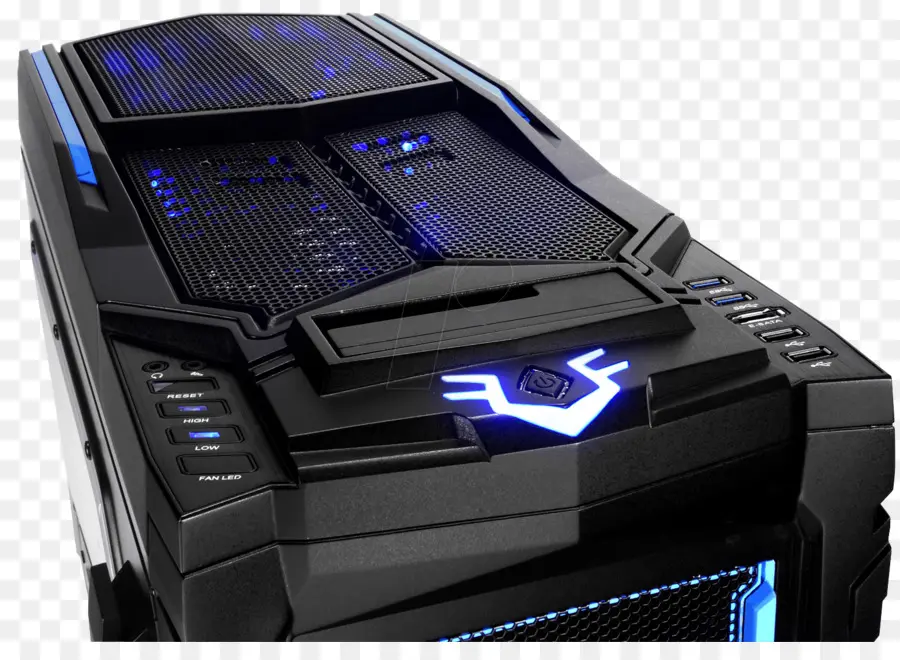 Caja De Computadora Para Juegos Negra，Luces Led PNG