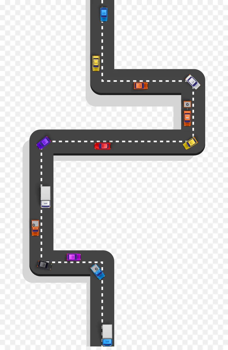 Carretera Con Coches，Vehículos PNG