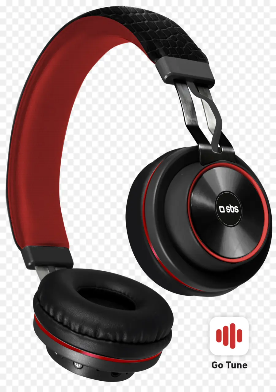 Auriculares Rojos Y Negros，Música PNG