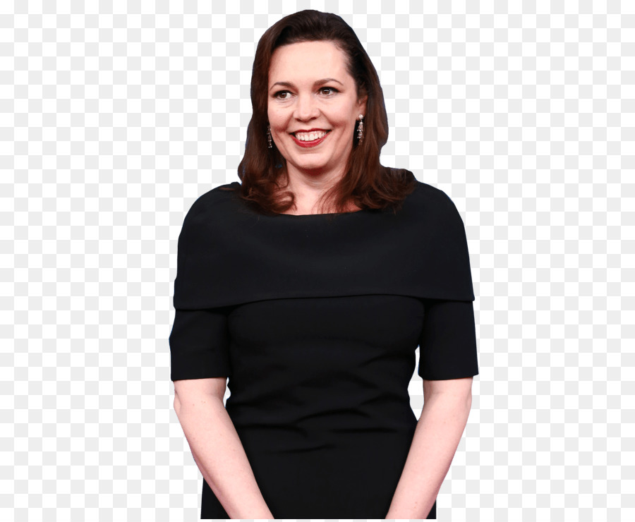 Mujer En Vestido Negro，Sonriente PNG