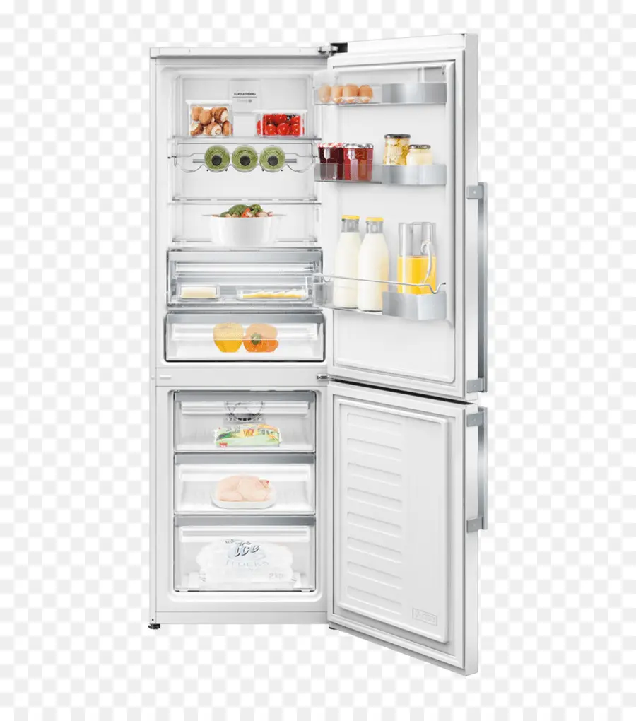 Refrigerador Abierto，Alimento PNG