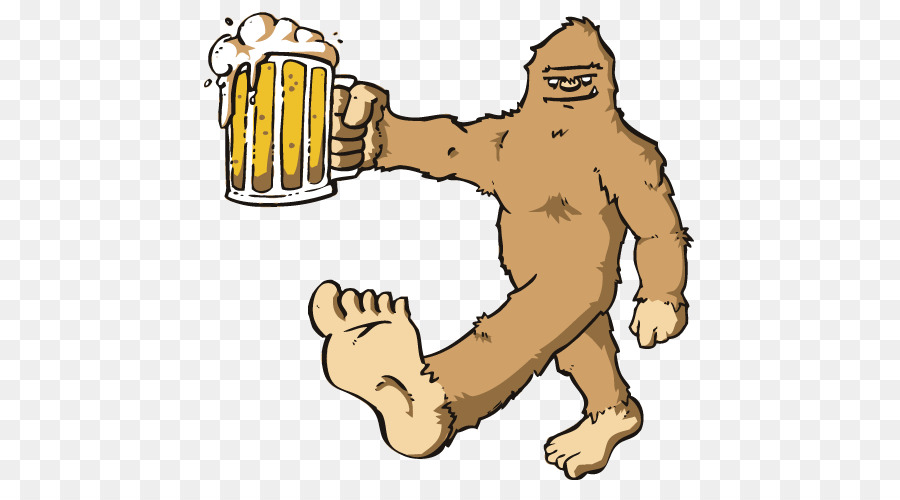 Pie Grande Con Cerveza，Sasquatch PNG