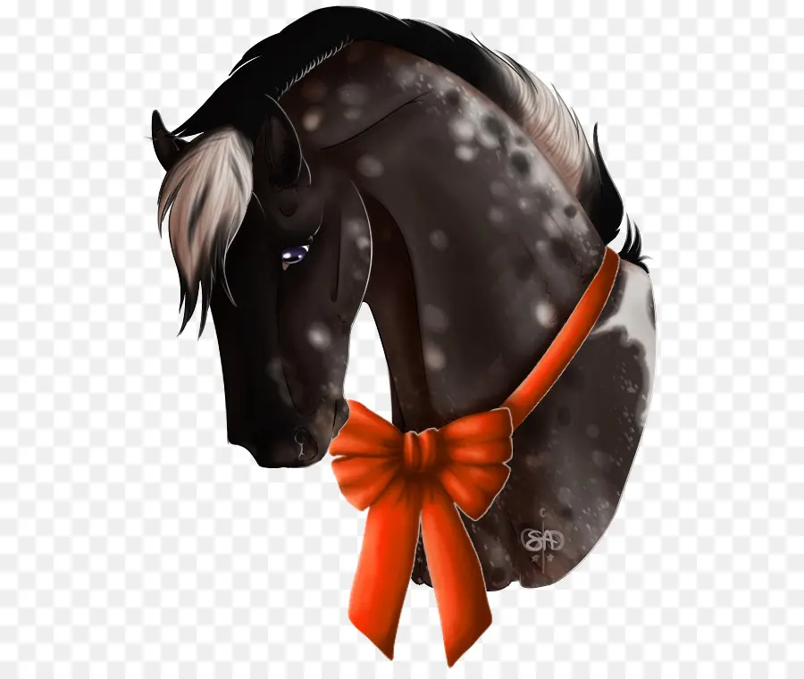 Caballo Negro，Lazo Rojo PNG