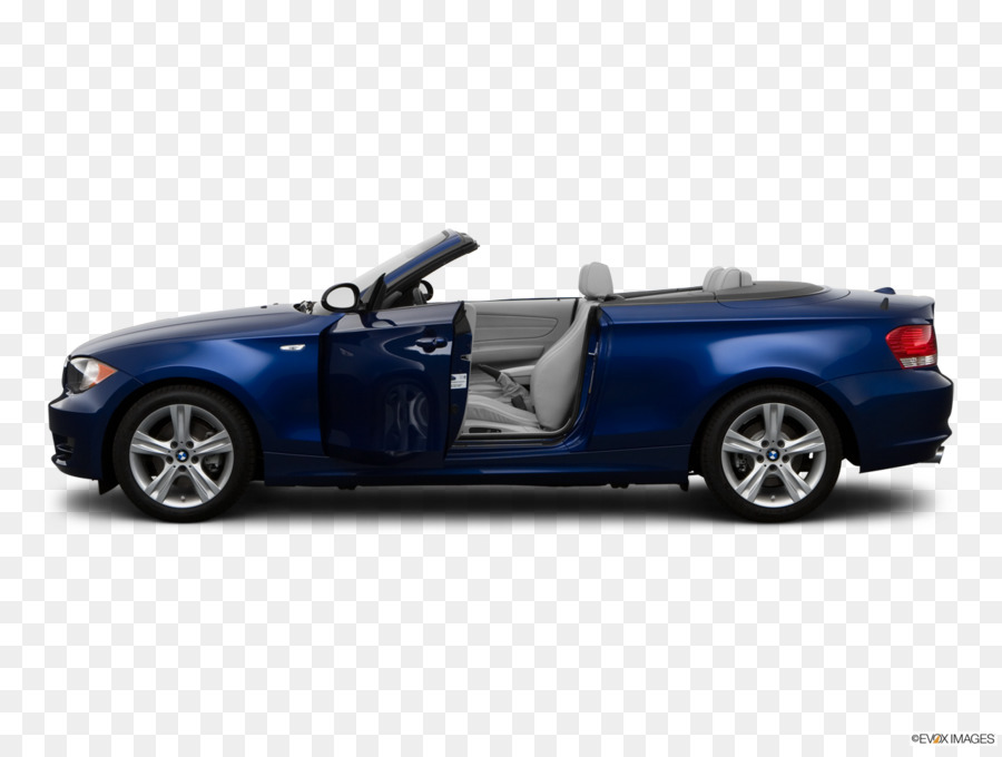 Coche Descapotable，Azul PNG