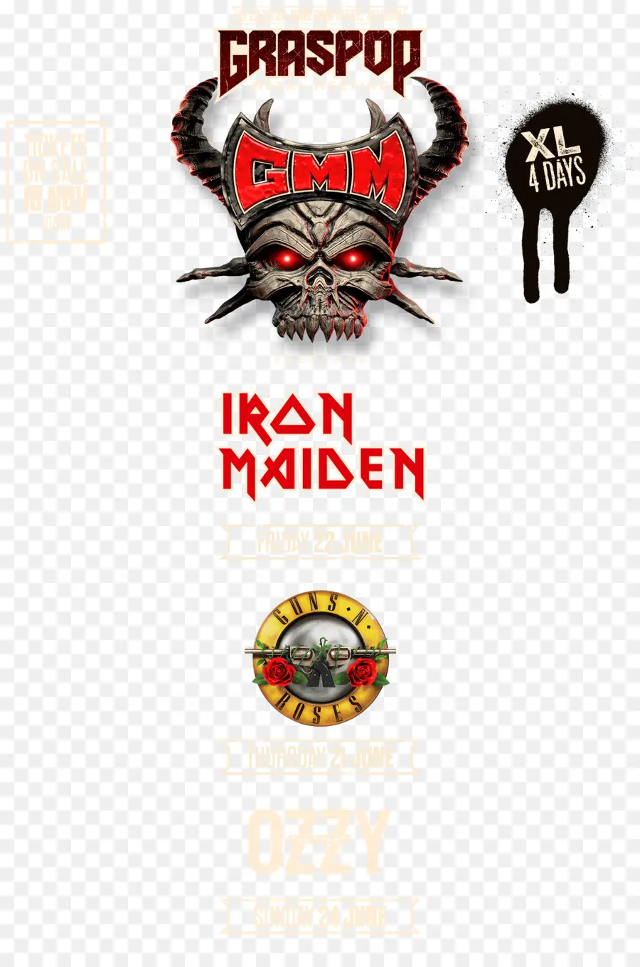 Reunión De Graspop Metal Póster，Doncella De Hierro PNG