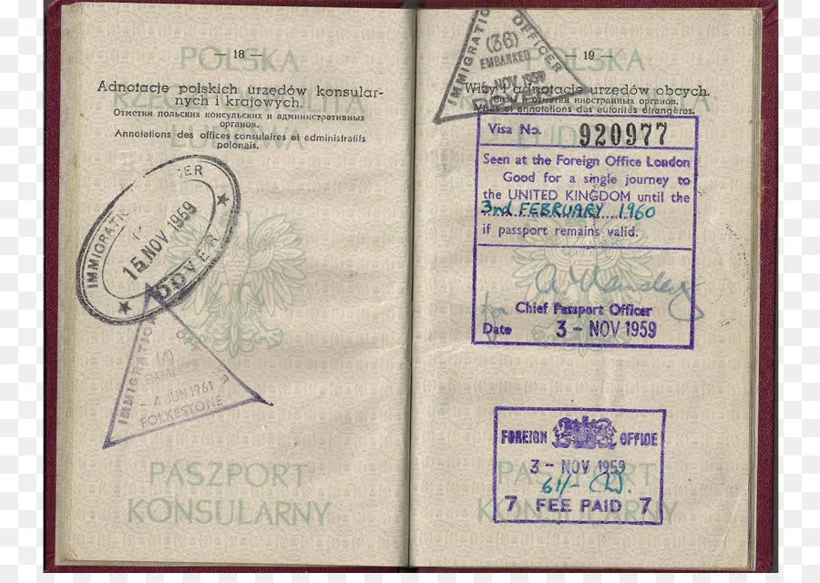 Pasaporte，Sellos PNG