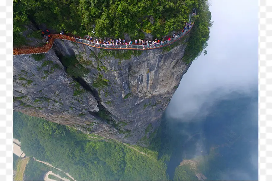 Tianmen Mountain，Zhangjiajie Puente De Vidrio PNG