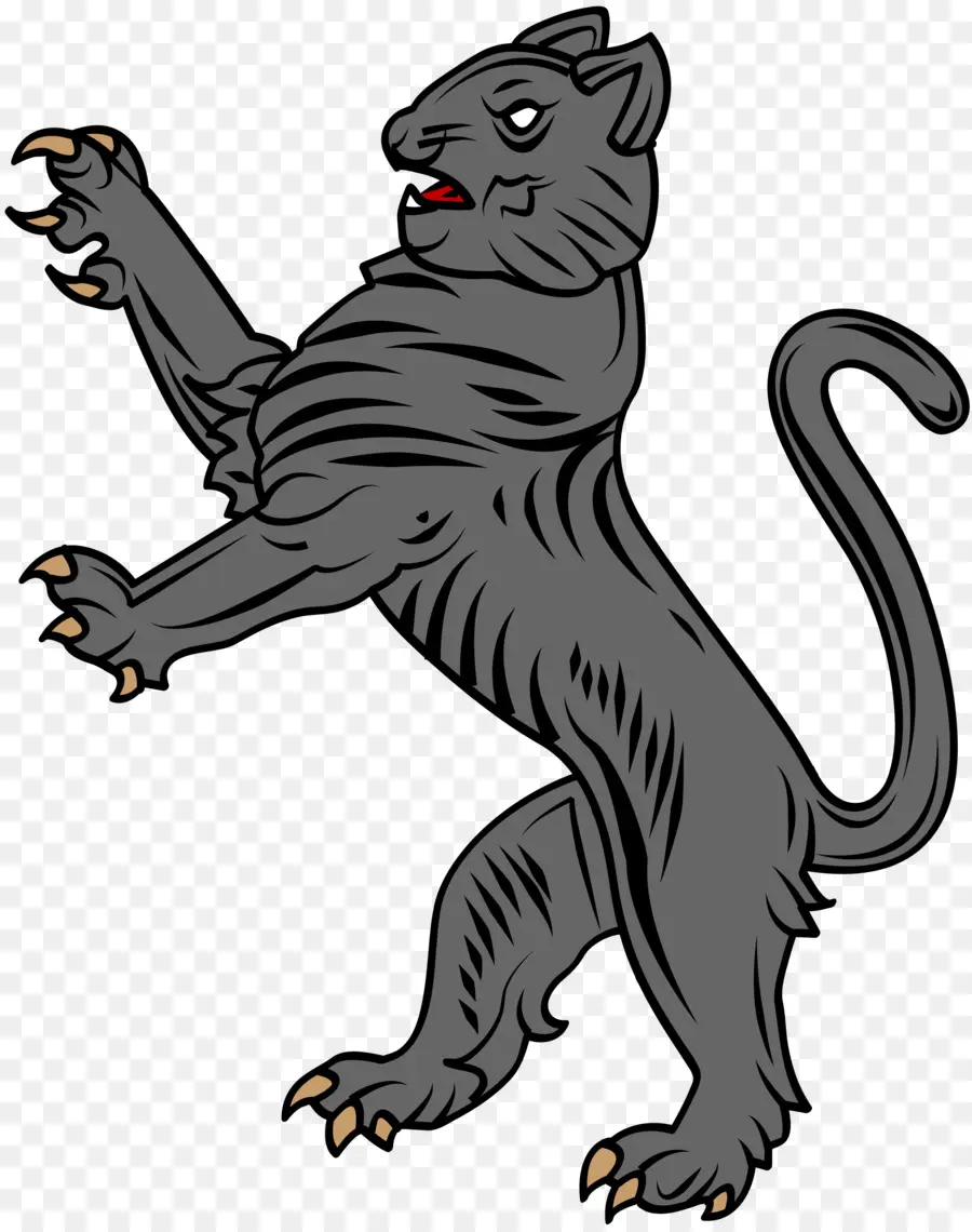 Gato Negro De Pie，Felino PNG