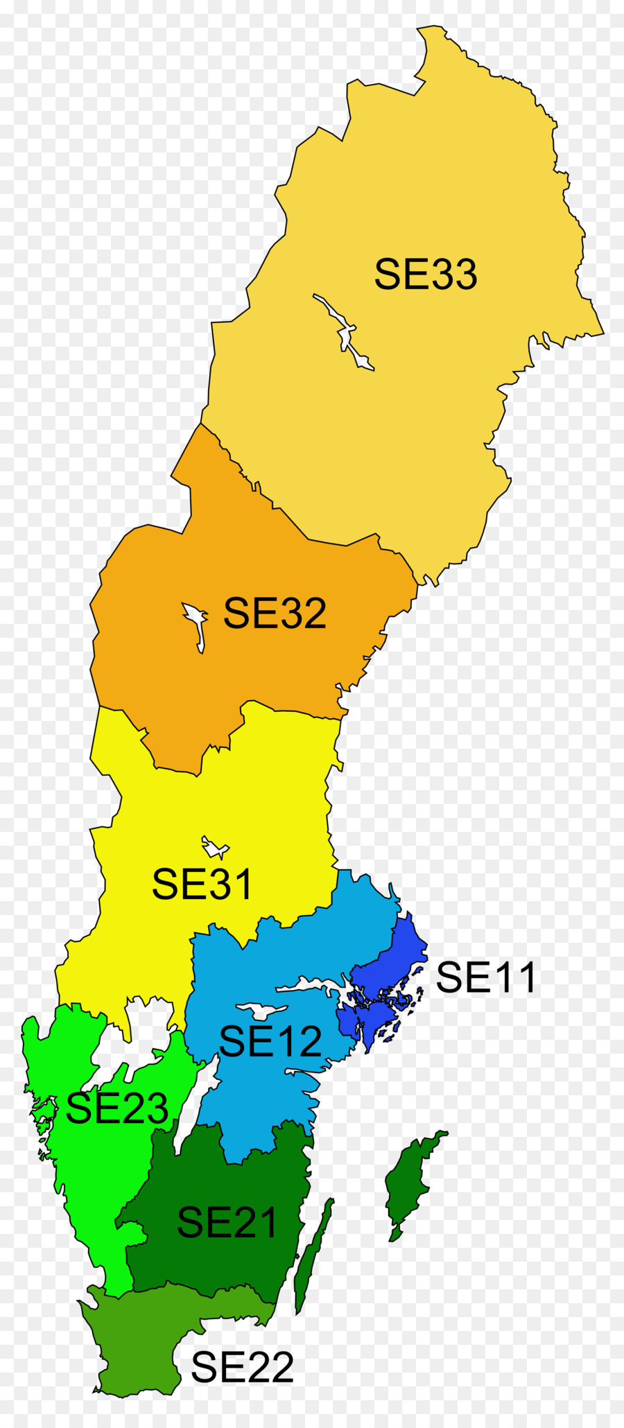 Tuercas De Estadística De Las Regiones De Suecia，Administración Territoriale De La Suède PNG