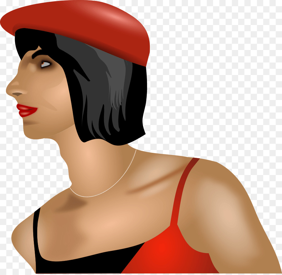 Mujer Con Boina Roja，Sombrero PNG