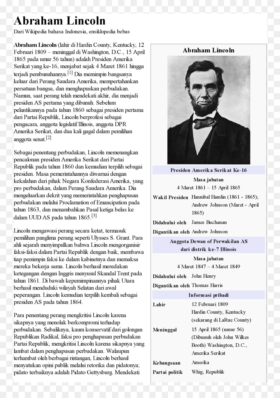 Abraham Lincoln El Segundo Discurso Inaugural De，Abraham Lincoln En Su Discurso Inaugural PNG