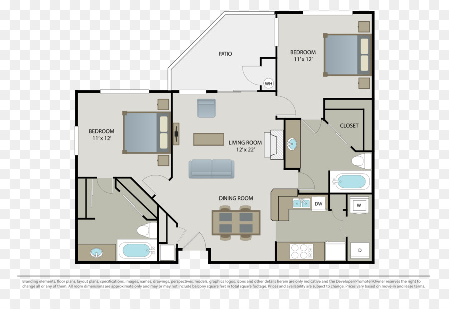 Plano De Planta Del Apartamento，Disposición PNG