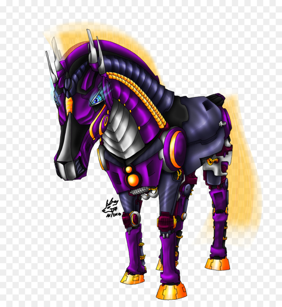 Caballo Robótico Morado，Robot PNG