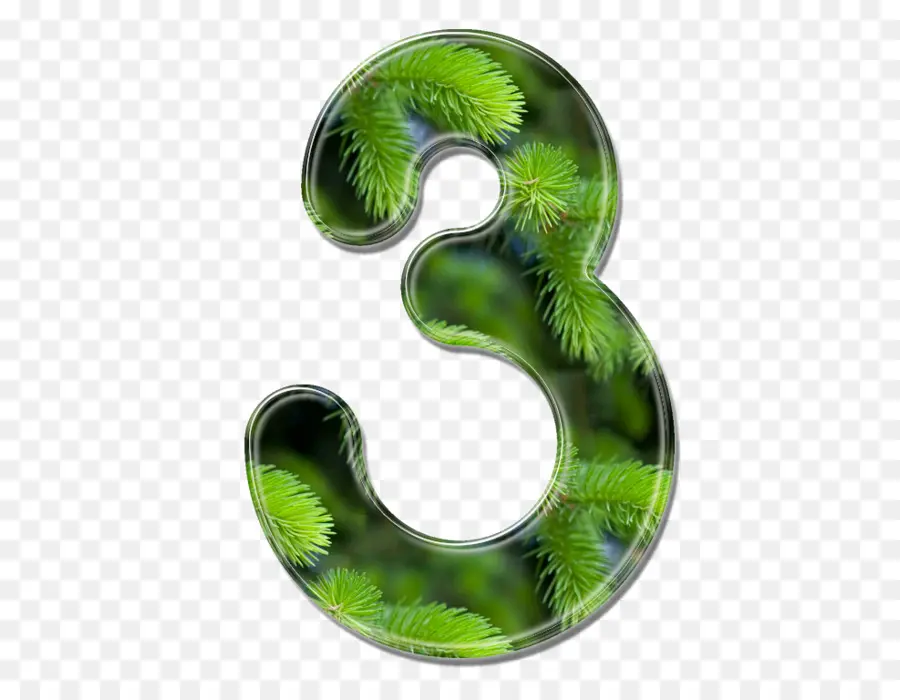 Numero 3，Verde PNG