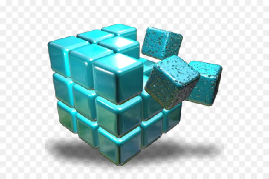 Cubo 3d，Bloquear PNG