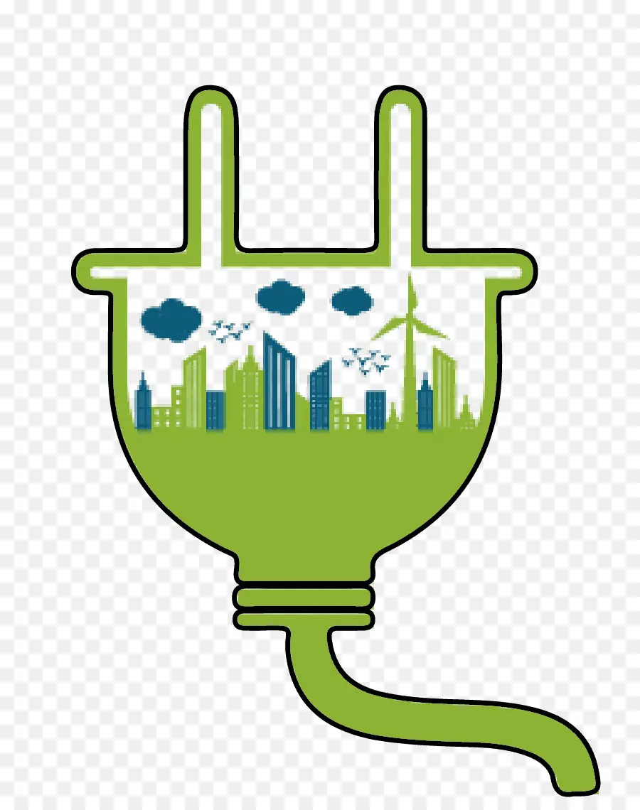 Enchufe De Energía Verde，Electricidad PNG