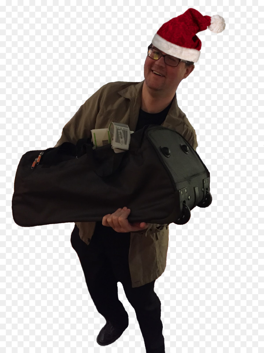 Hombre Con Gorro De Papá Noel，Navidad PNG