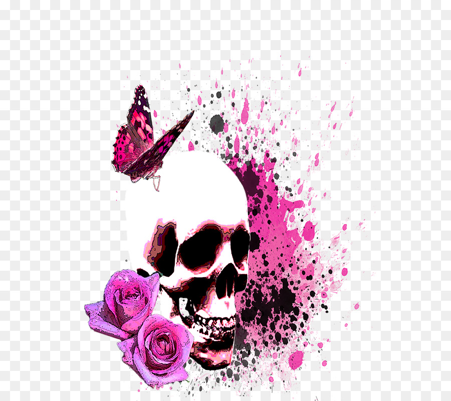 Calavera Y Rosas，Cráneo PNG