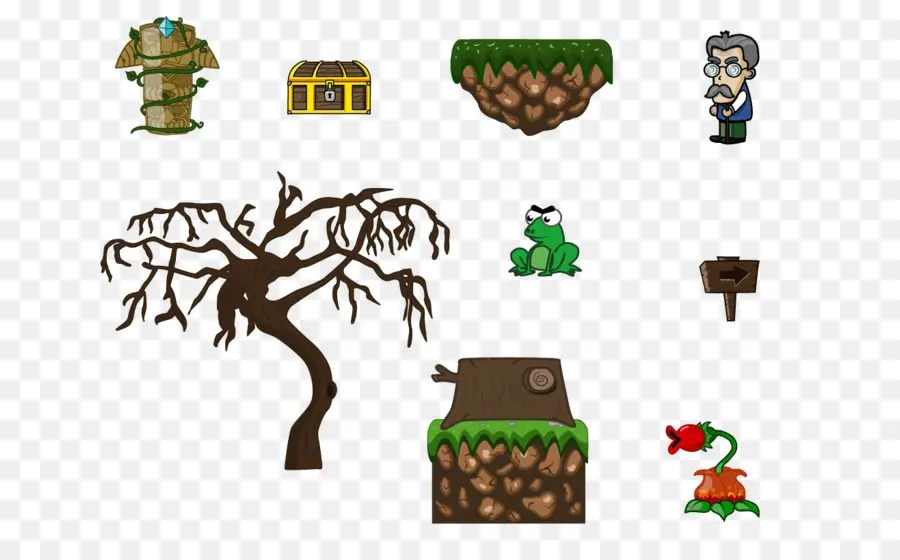 Activos Del Juego，árbol PNG