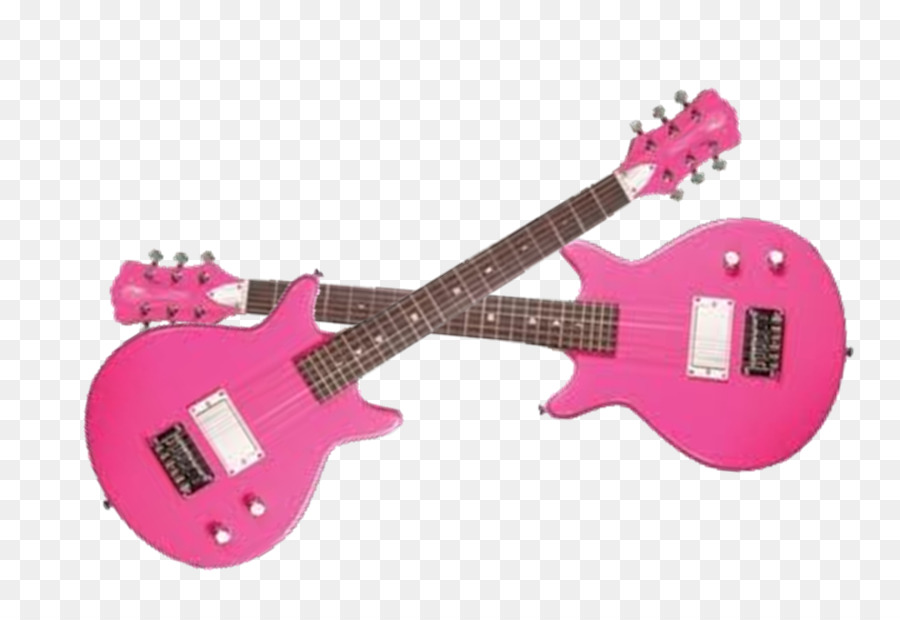 Guitarra Doble Rosa，Instrumentos De Cuerda PNG