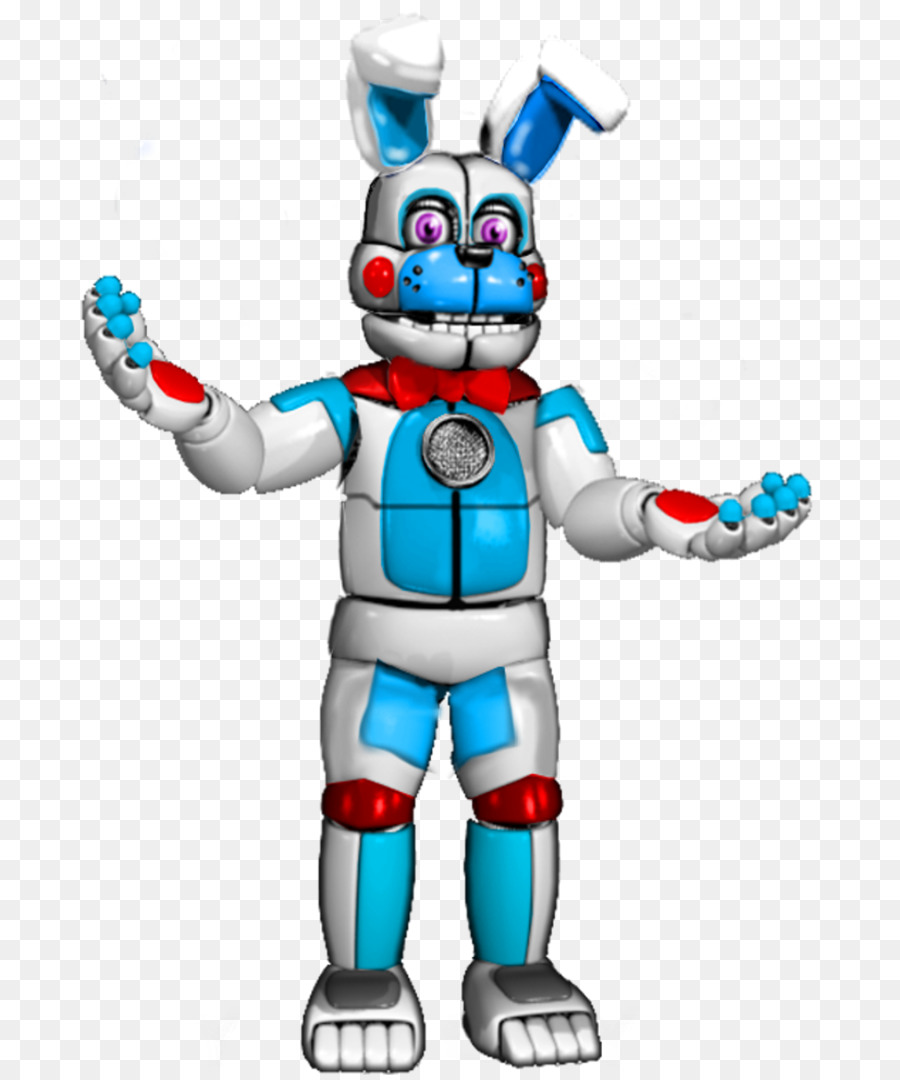 Conejito Robot，Azul PNG