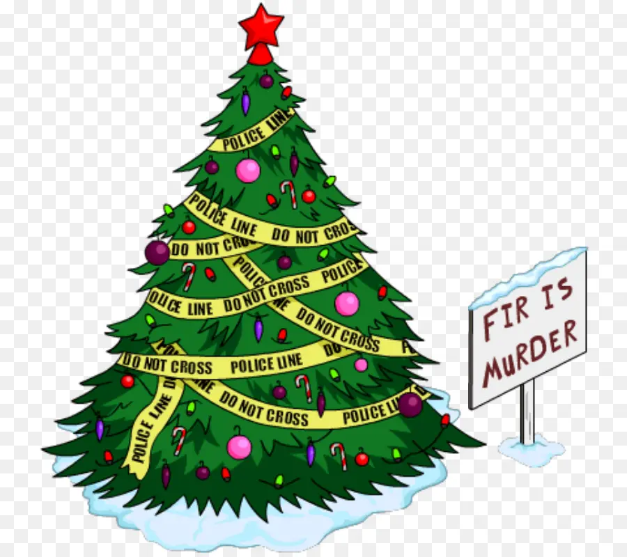 Árbol De Navidad，Línea Policial PNG