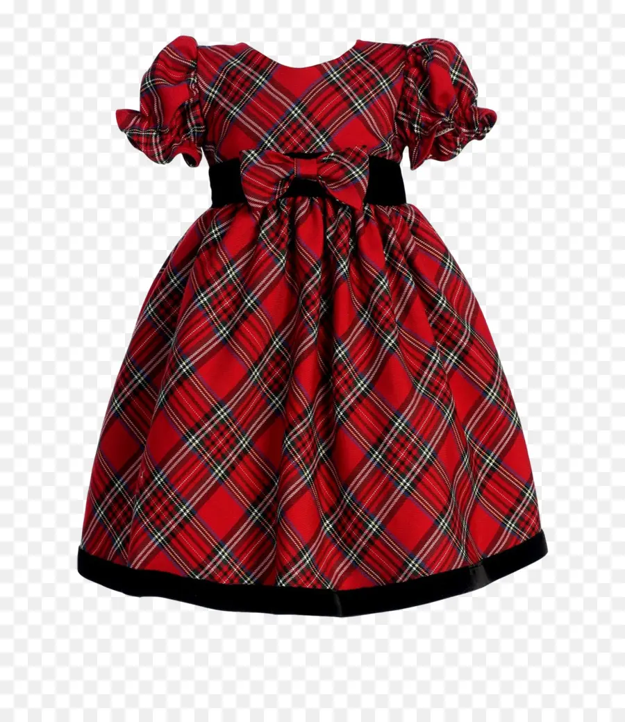 Vestido De Tartán Rojo，Moda PNG