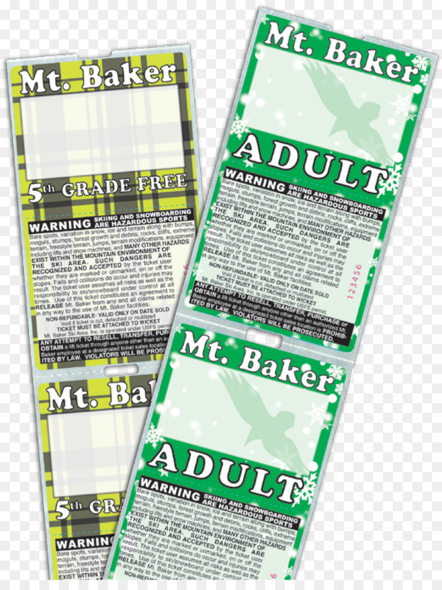 Área De Esquí De Mt Baker，Ticket De Elevación PNG