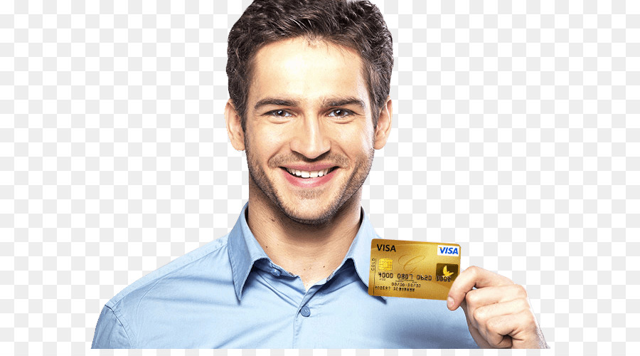 Hombre Con Tarjeta De Crédito，Sonriente PNG