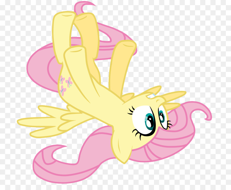 Poni Amarillo，Pelo Rosado PNG