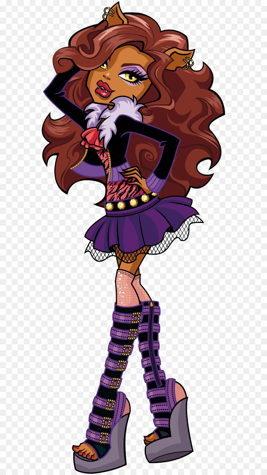 Monster High Clawdeen Wolf De La Muñeca，Arte PNG