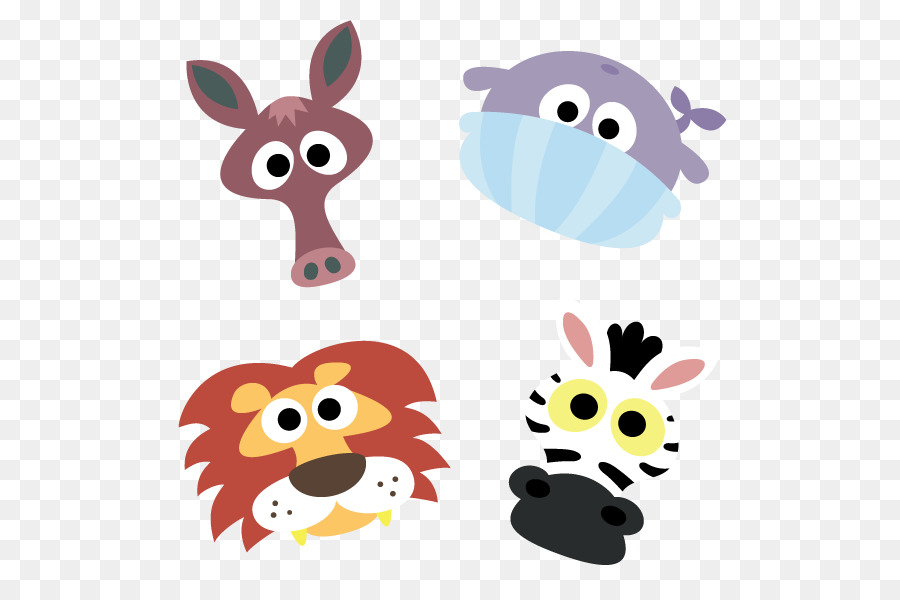 Caras De Animales，Lindo PNG