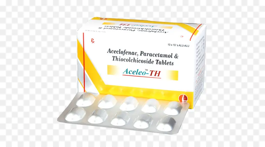 Tabletas De Aceclofenaco Paracetamol Y Tiocolchicósido，Alivio Del Dolor PNG