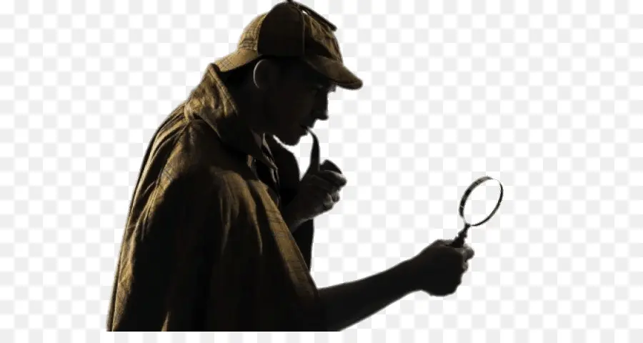 Silueta Detective，Lupa PNG