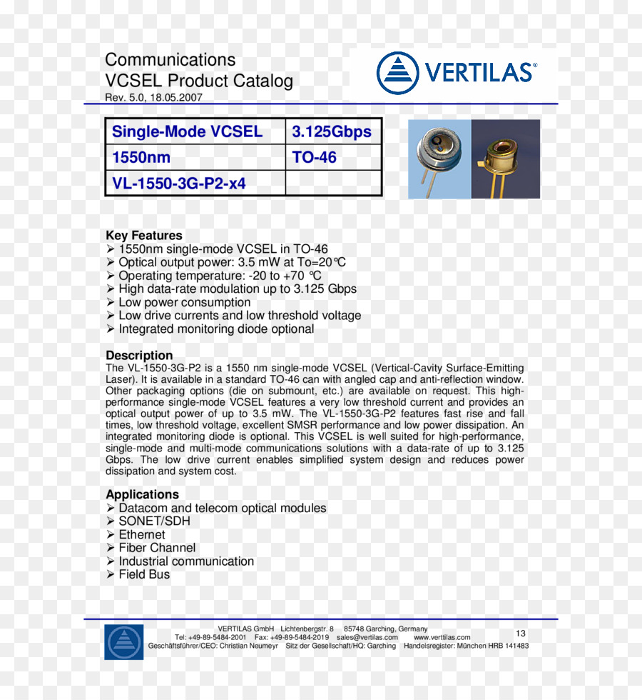 Verticalcavity Surfaceemitting Láser，10 Gigabit Ethernet PNG