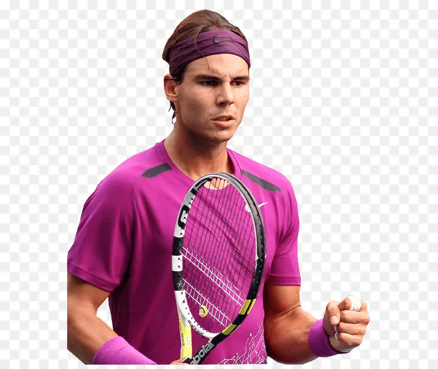 Jugador De Tenis En Morado，Tenis PNG