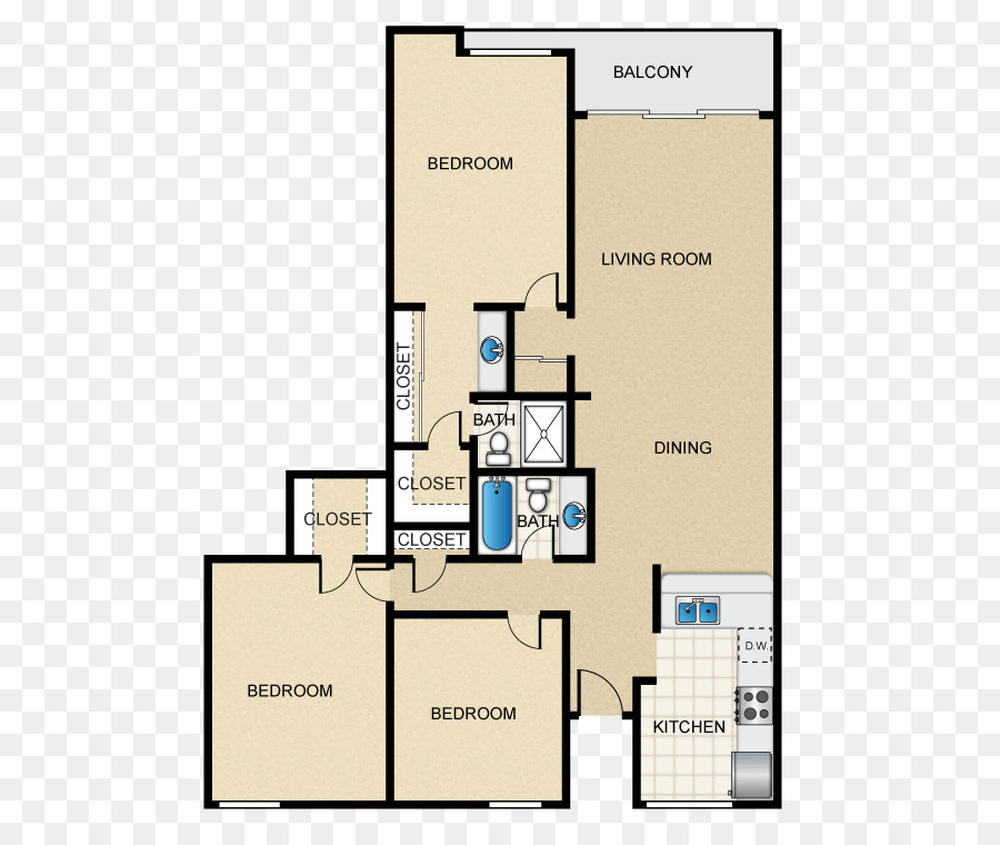 Riviera Vista Apartments，Plan De Piso PNG