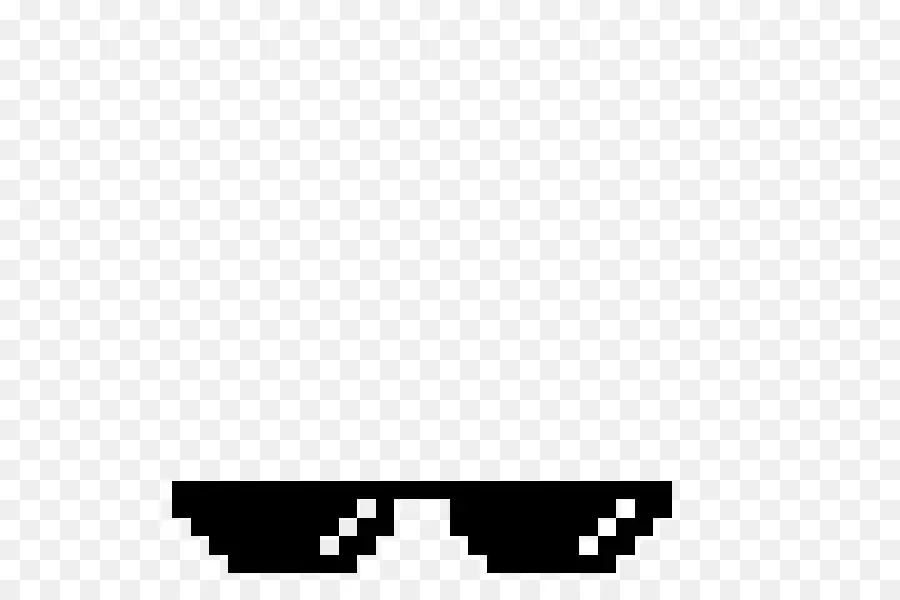 Gafas De Sol De Píxeles，Negro PNG