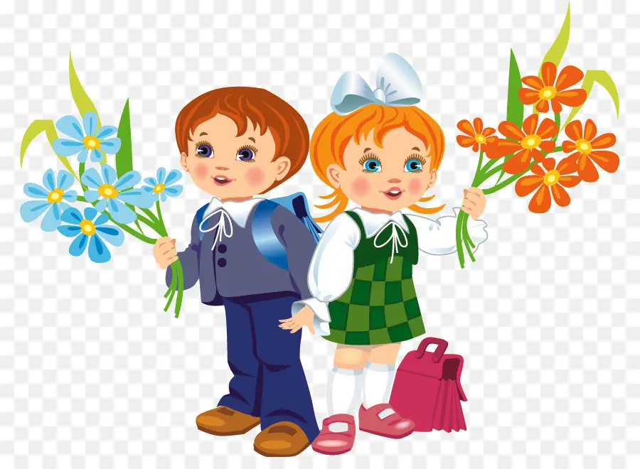 Niños Con Flores，Niños PNG