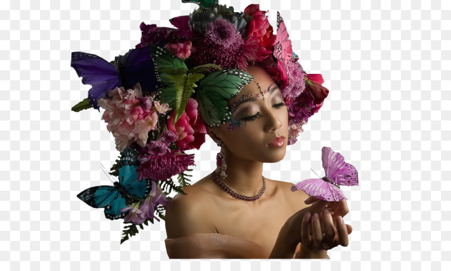 Diseño Floral，Mujer PNG