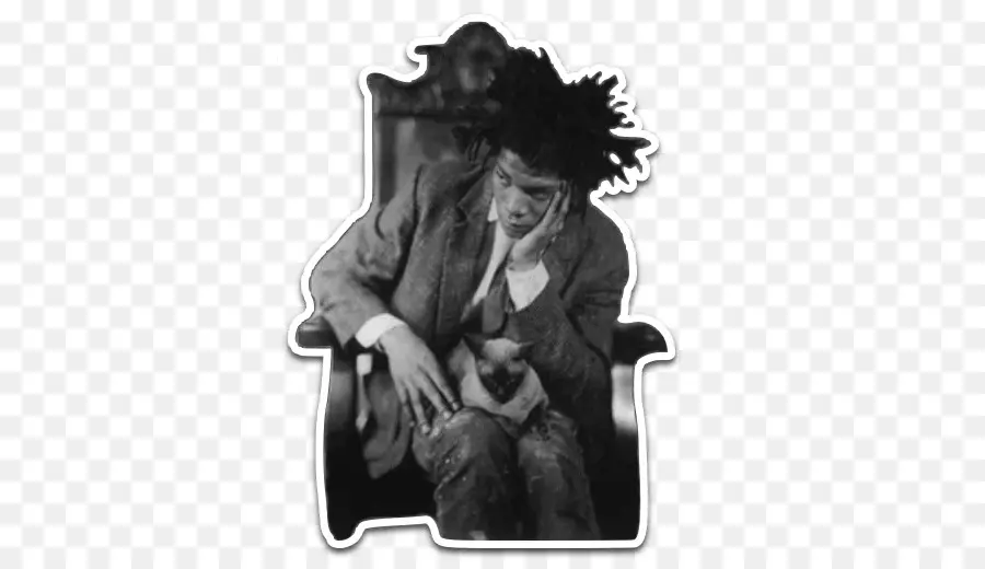 Niño Radiante De La Historia De La Joven Artista Jeanmichel Basquiat，Los Artistas Y Sus Gatos PNG