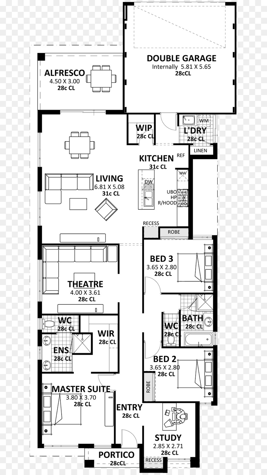 Planta Baja，Plan De Casa PNG